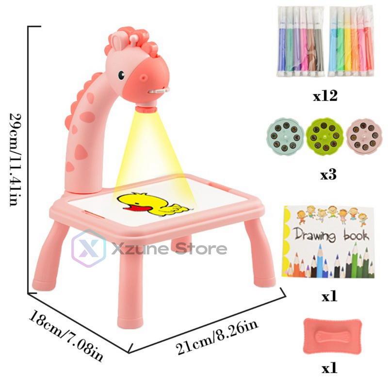 Mesa Girafa Projeção De Desenho Mesa Infantil brinquedo educativo