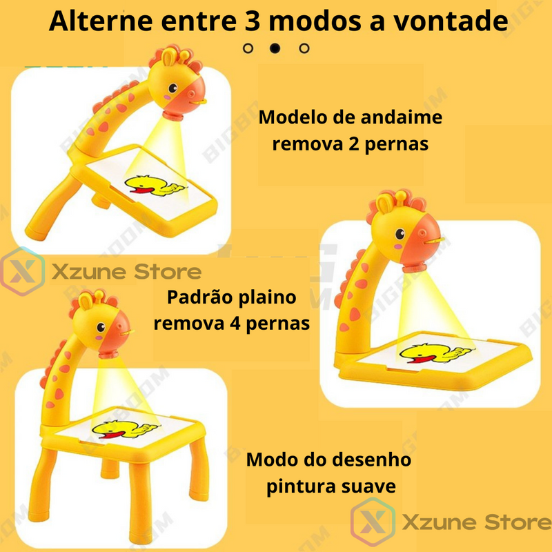 Mesa Girafa Projeção De Desenho Mesa Infantil brinquedo educativo