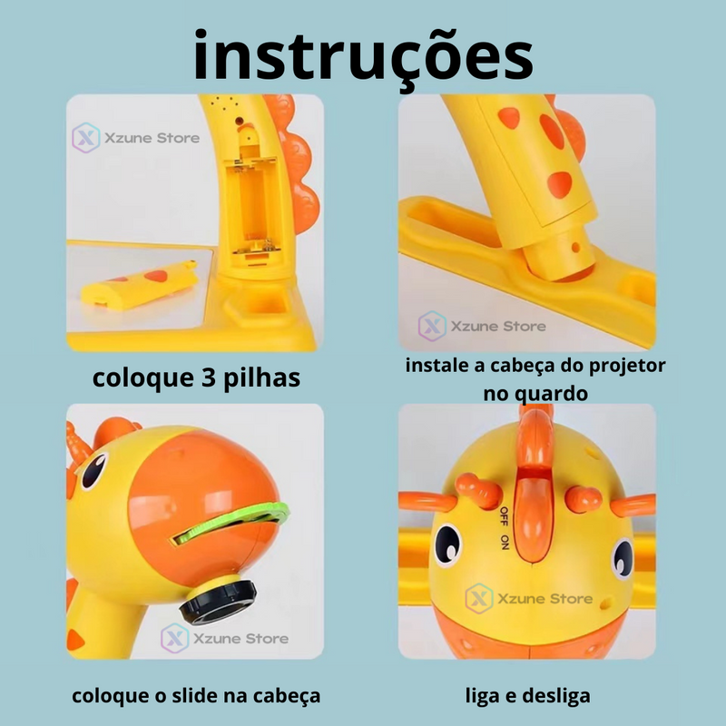 Mesa Girafa Projeção De Desenho Mesa Infantil brinquedo educativo