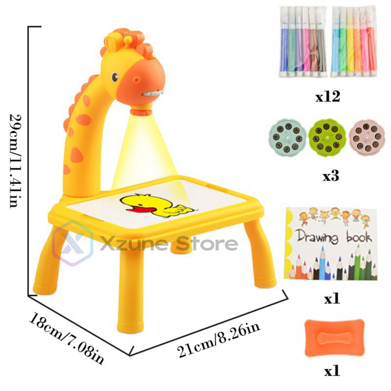 Mesa Girafa Projeção De Desenho Mesa Infantil brinquedo educativo