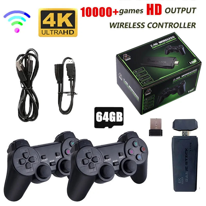 Video Game Console  4K 10.000 jogos 64 e 32GB Retro Games